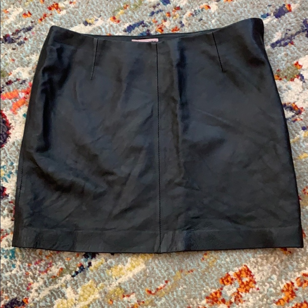 H&M Black leather mini skirt